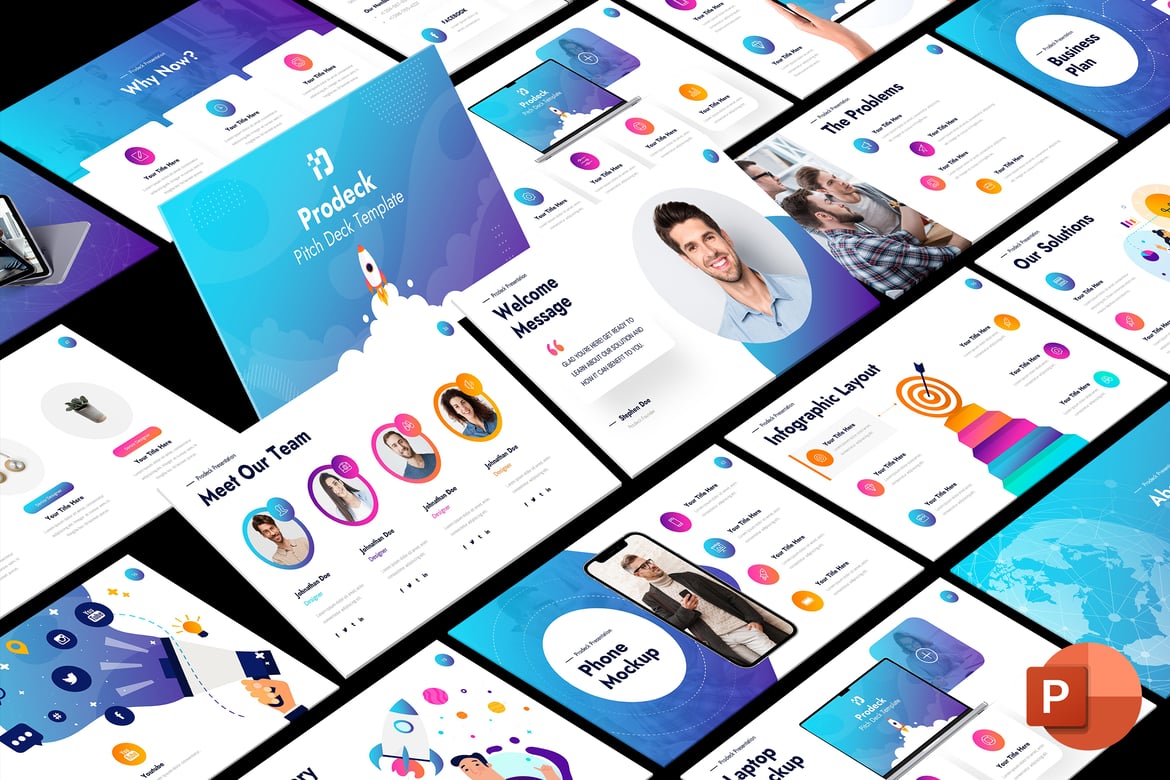 Prodeck - Template Presentasi Pitch Deck PowerPoint yang Menarik
