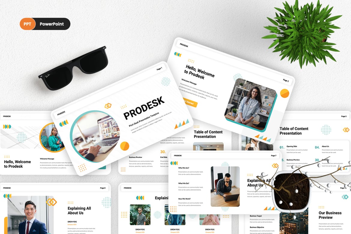Prodesk - Template PowerPoint Pitch Deck Menarik dan Profesional