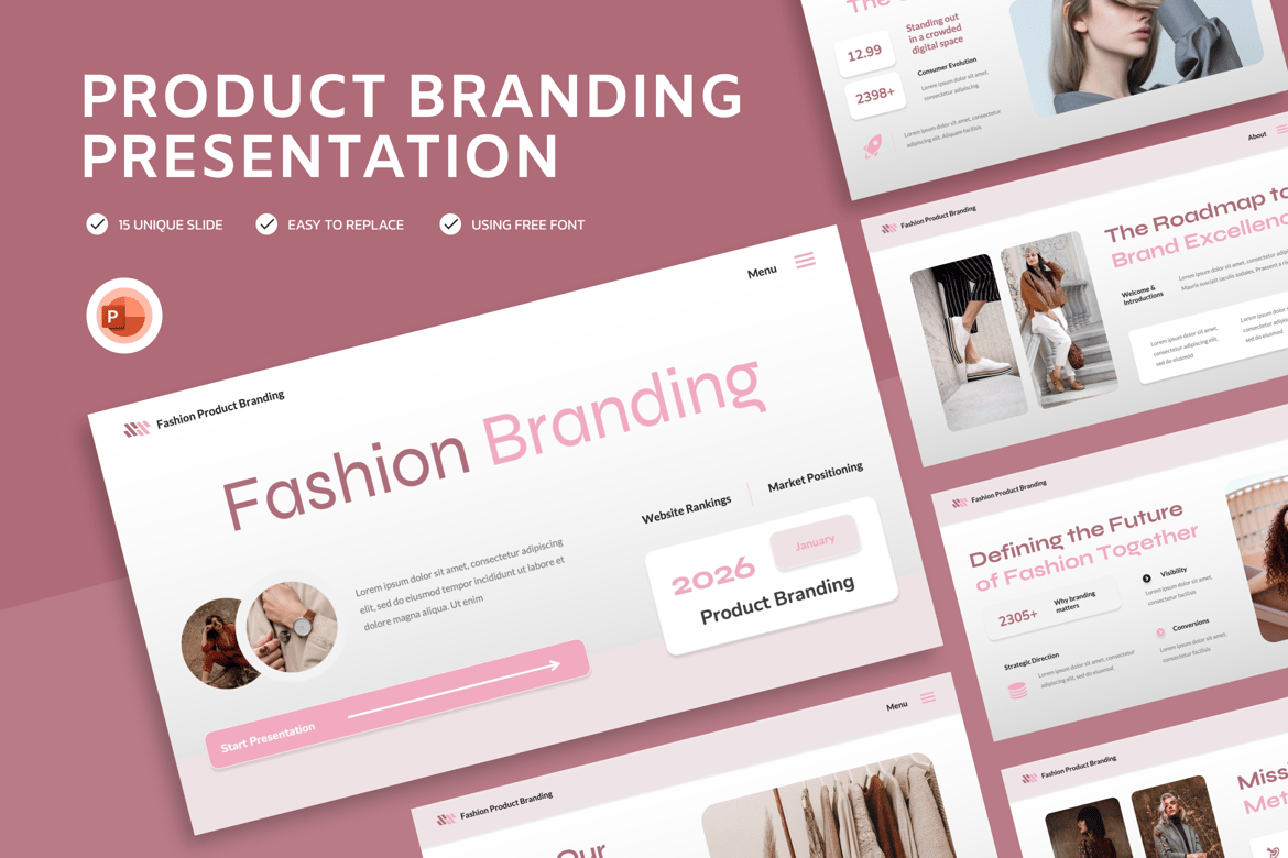 Template Powerpoint Branding Produk yang Menarik dan Kreatif