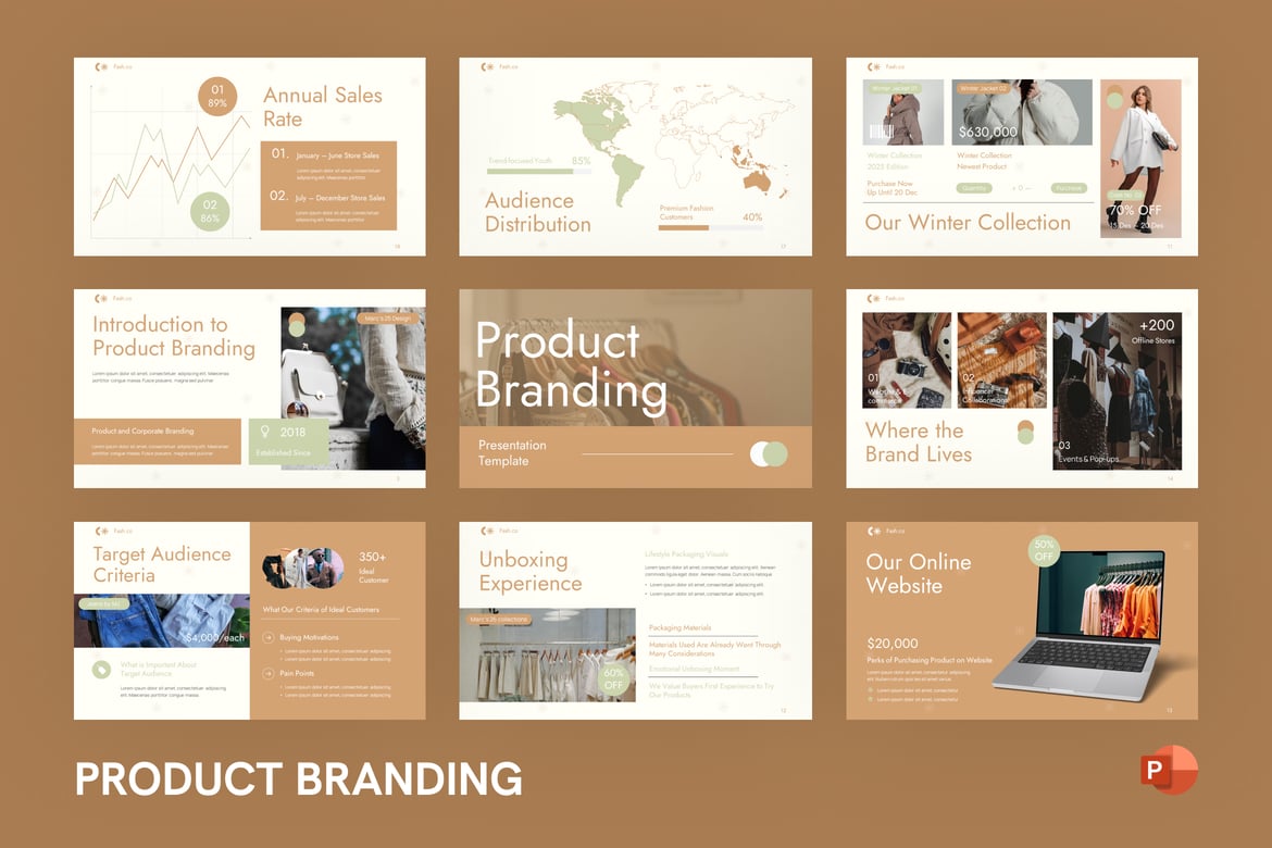 Template Presentasi Branding Produk yang Modern dan Profesional