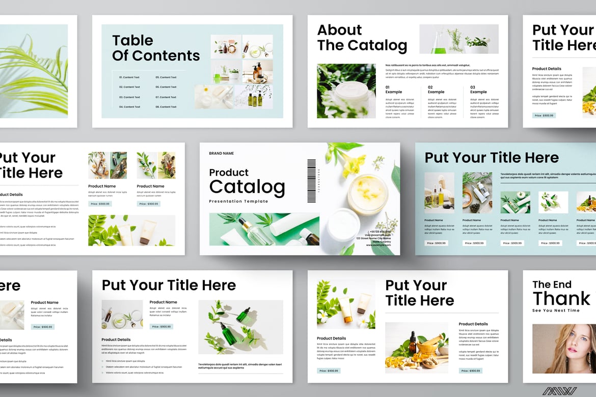 Template Presentasi PowerPoint Katalog Produk yang Modern dan Kreatif