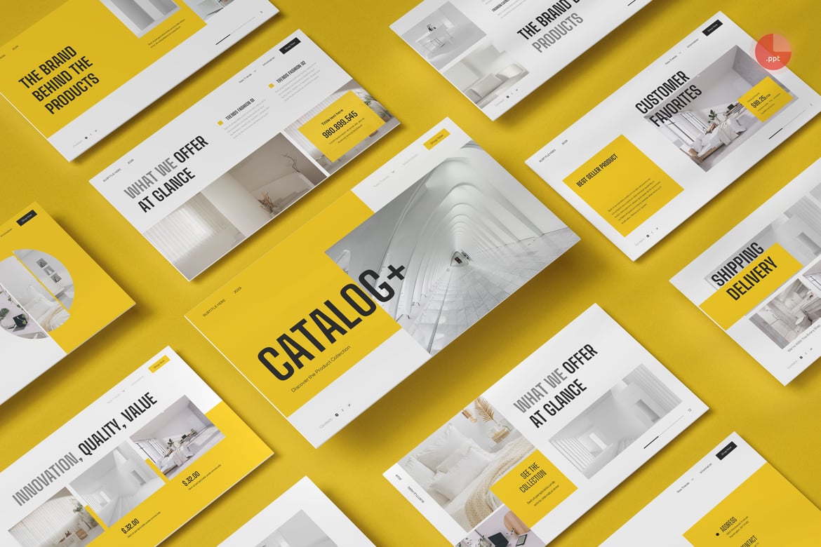 Template PowerPoint Katalog Produk yang Menarik