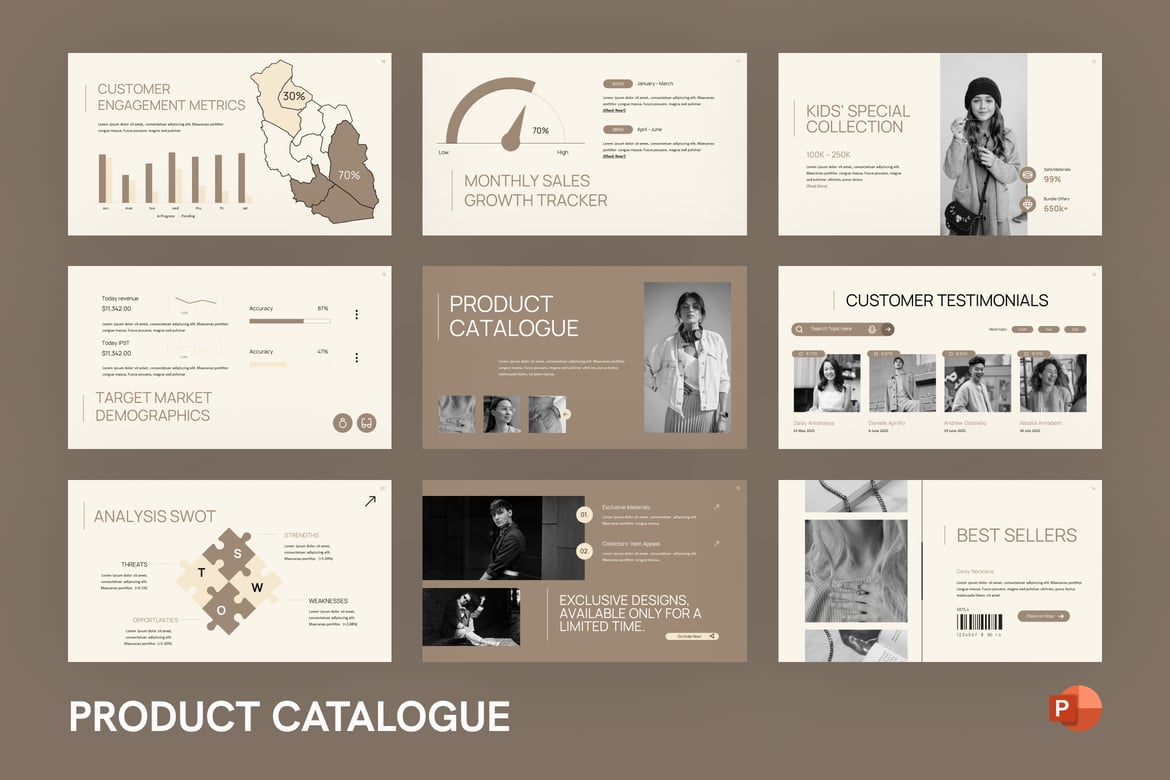 Template PowerPoint Katalog Produk yang Menarik dan Profesional