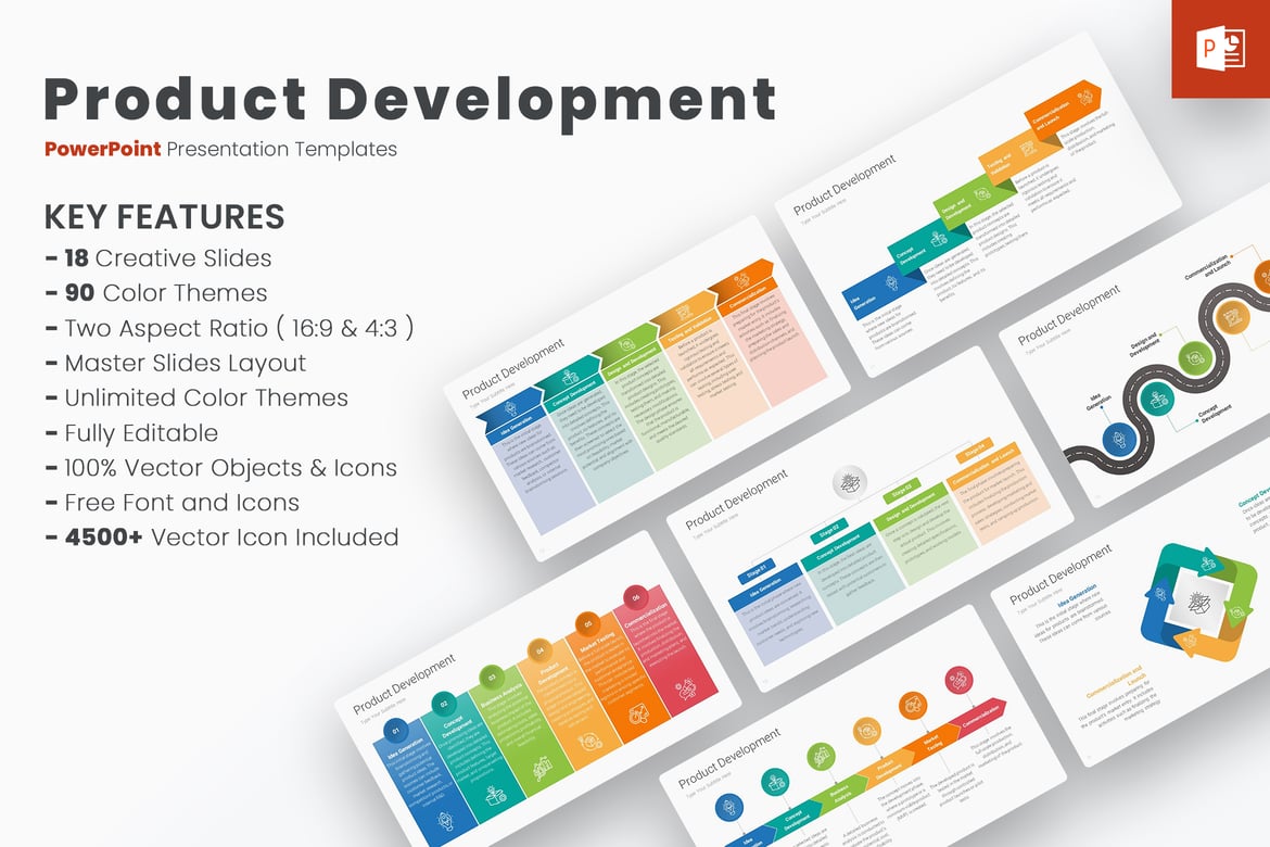 Template PowerPoint Pengembangan Produk yang Menarik dan Efektif