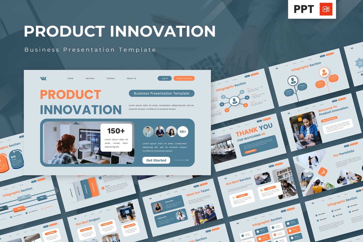 Template Powerpoint Inovasi Produk untuk Presentasi Bisnis yang Sukses