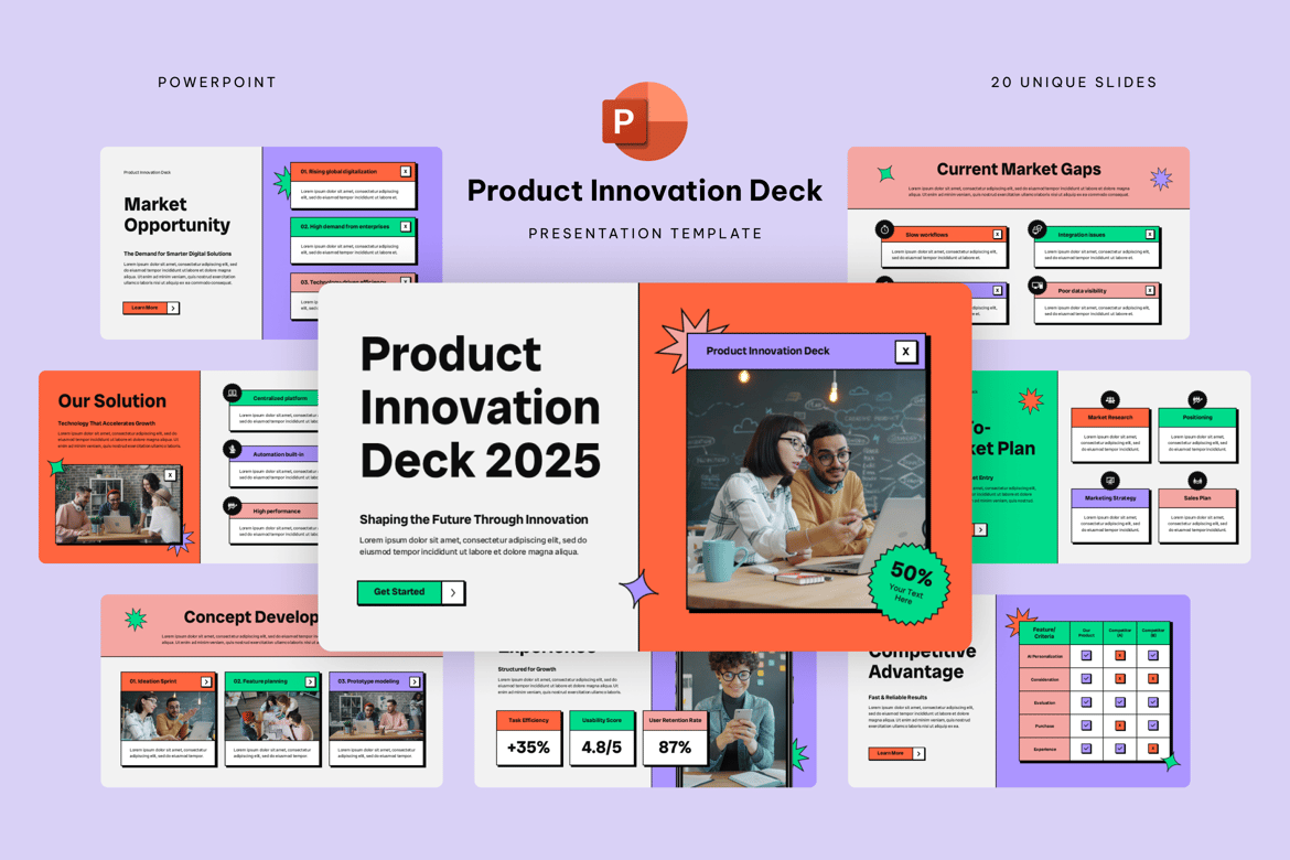 Template Presentasi Inovasi Produk yang Profesional