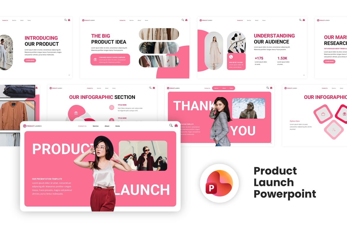 Template Powerpoint Presentasi Peluncuran Produk yang Kreatif