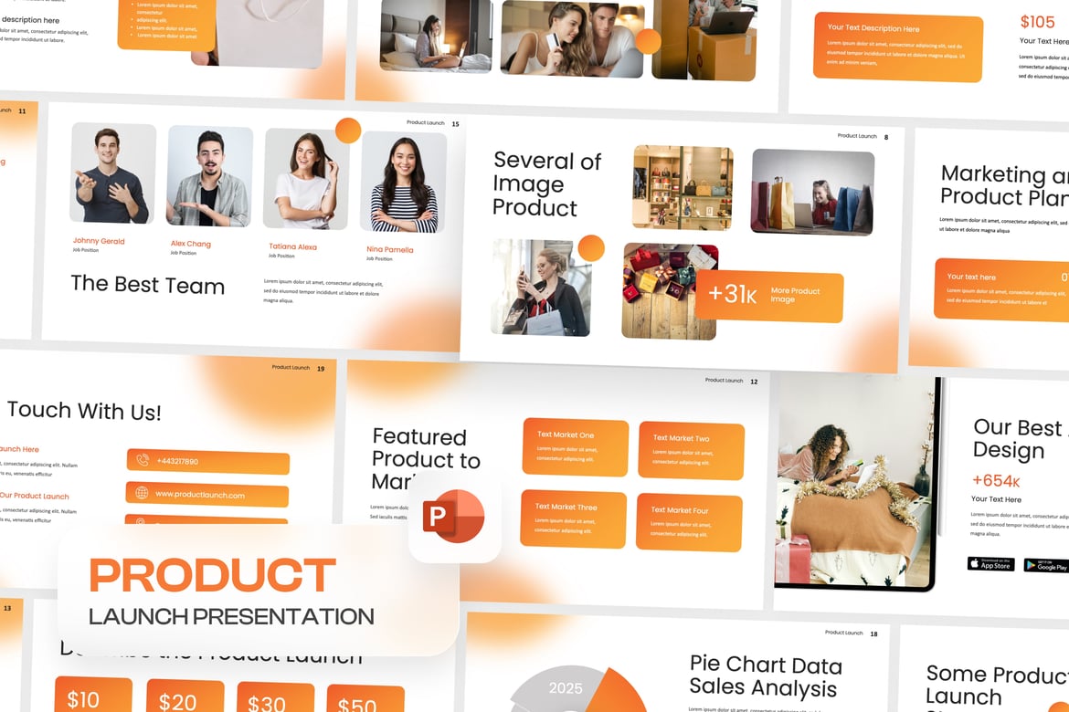 Template Presentasi PowerPoint untuk Peluncuran Produk yang Menarik