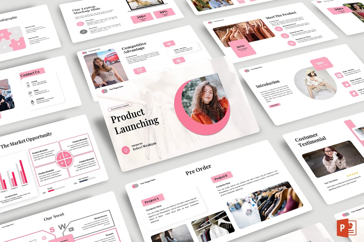 Template PowerPoint Peluncuran Produk yang Menarik dan Profesional