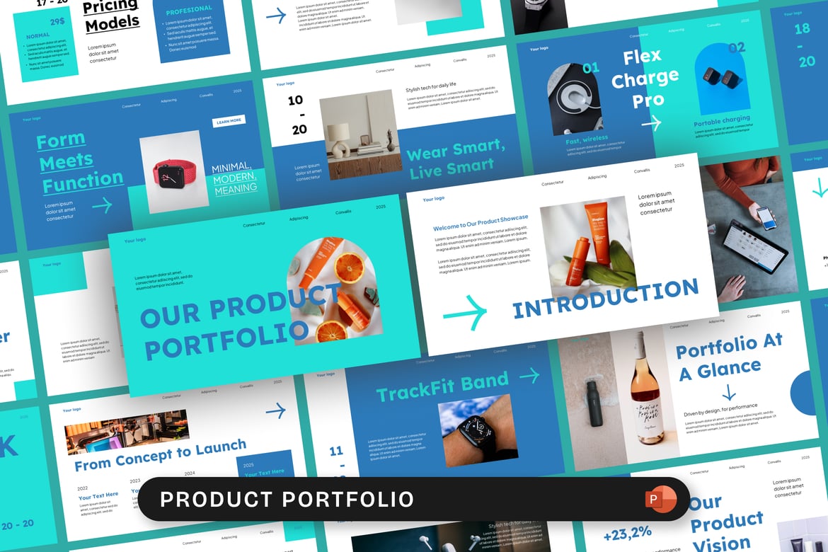 Template Presentasi Portofolio Produk yang Menarik