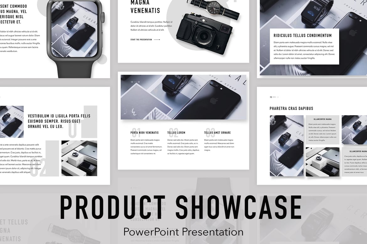 Template PowerPoint Showcase Produk yang Menarik dan Profesional