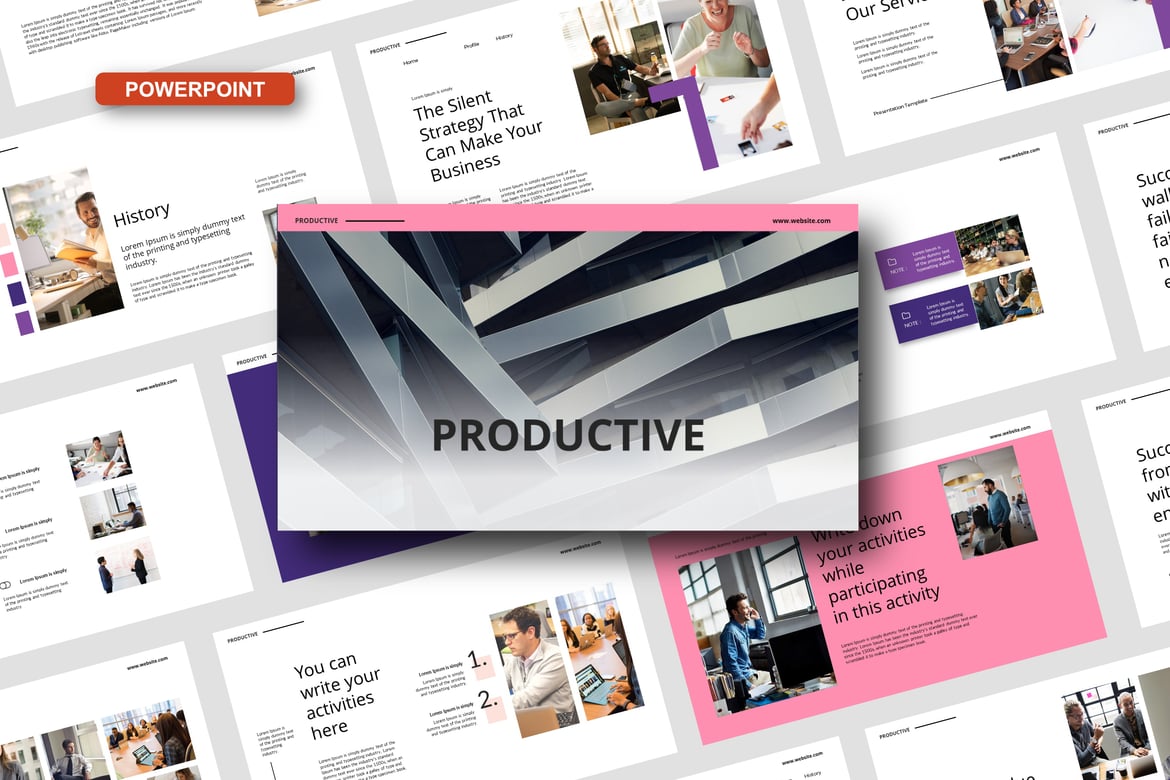Template PowerPoint Produktif untuk Presentasi Profesional