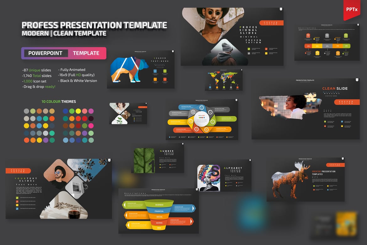 Template PowerPoint Presentasi Profesional dan Menarik