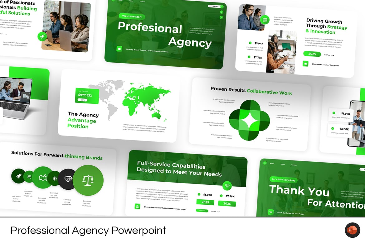 Template Powerpoint Profesional untuk Agensi Kreatif
