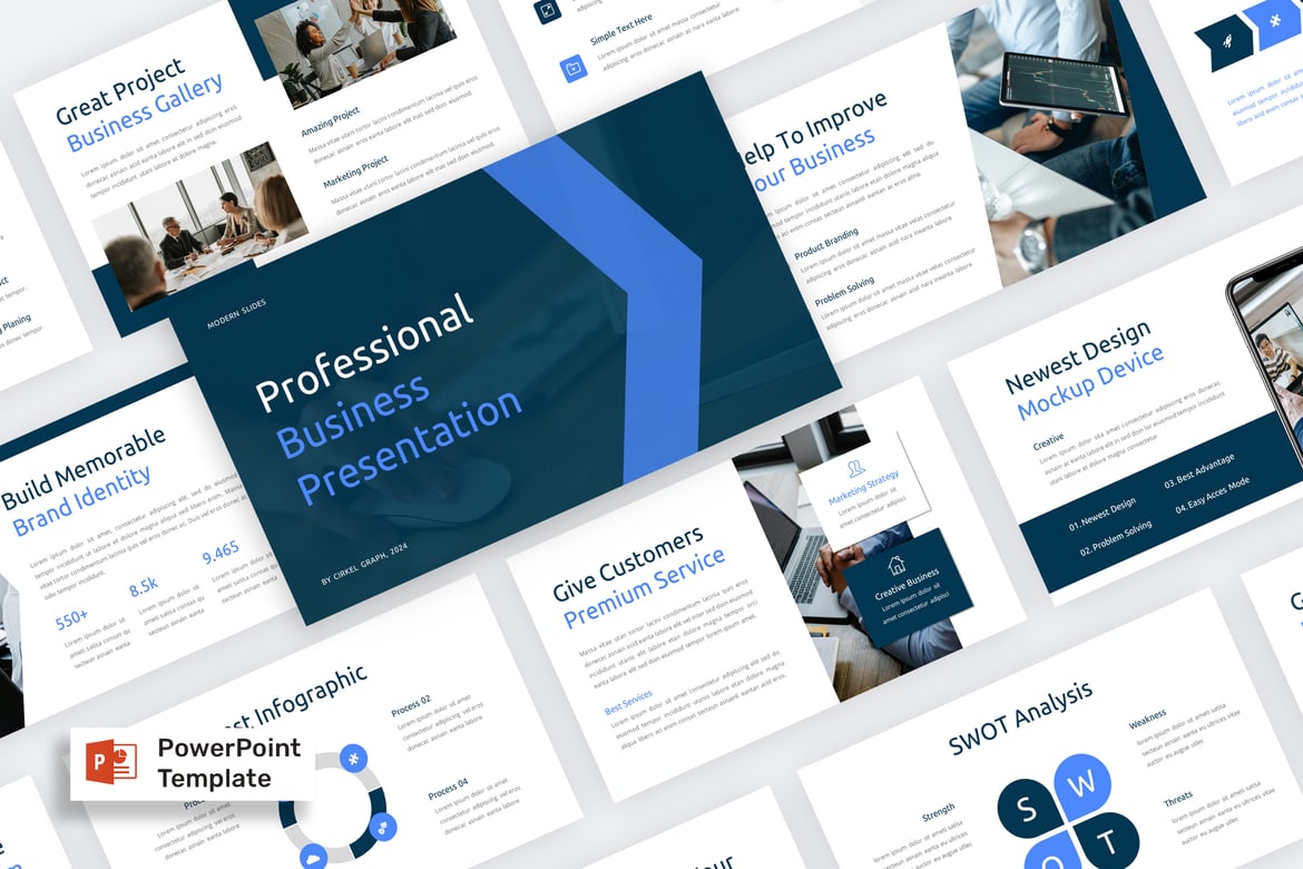 Template PowerPoint Bisnis Profesional untuk Presentasi Menarik