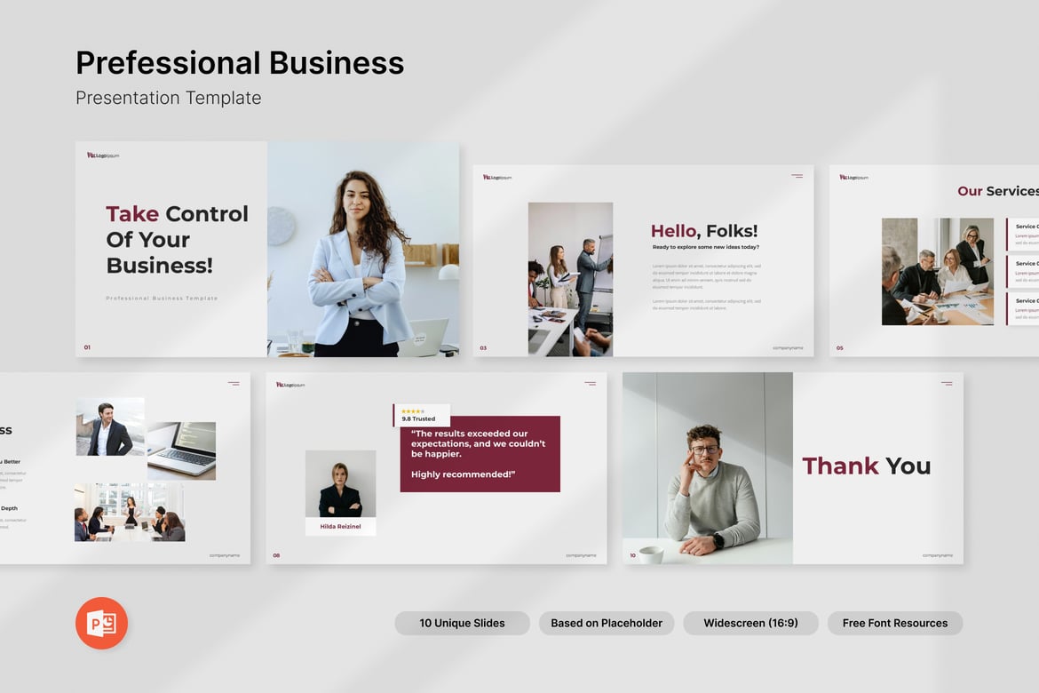 Template Presentasi Bisnis Profesional untuk PowerPoint