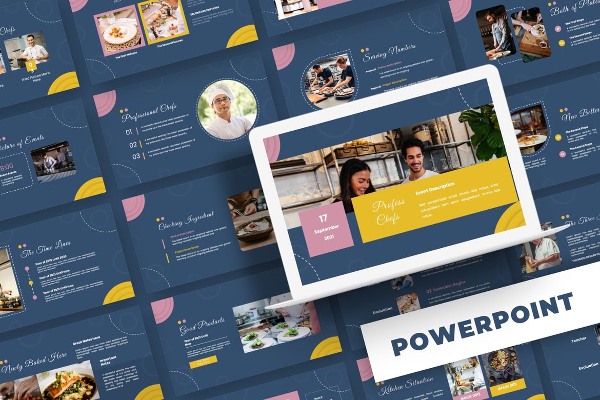 Template PowerPoint Profesional untuk Koki - Presentasi Menarik dan Fungsional