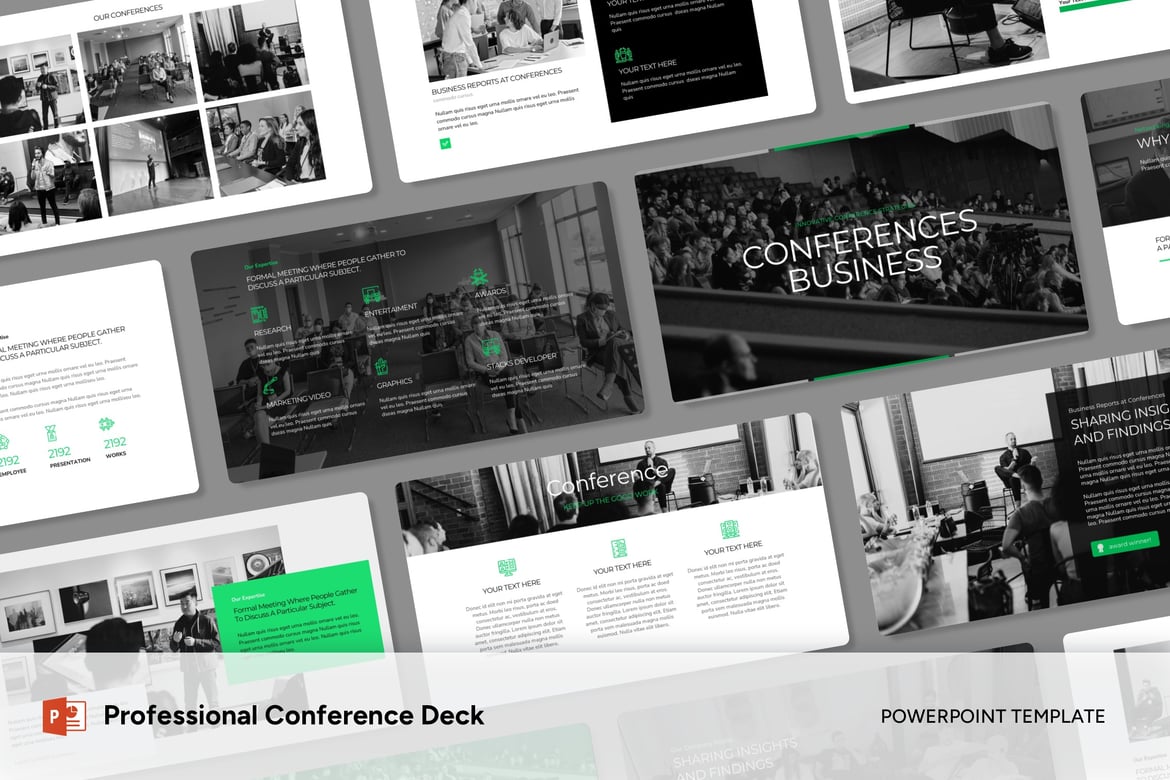 Template Presentasi Konferensi Profesional - Powerpoint yang Modern