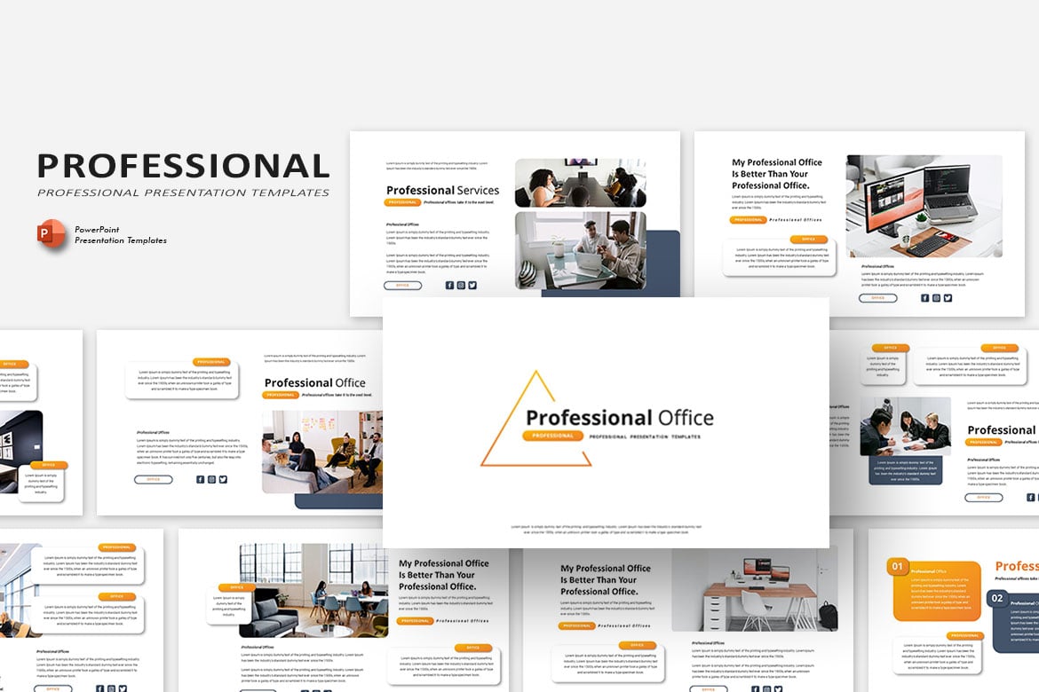 Template PowerPoint Profesional untuk Presentasi Kantor