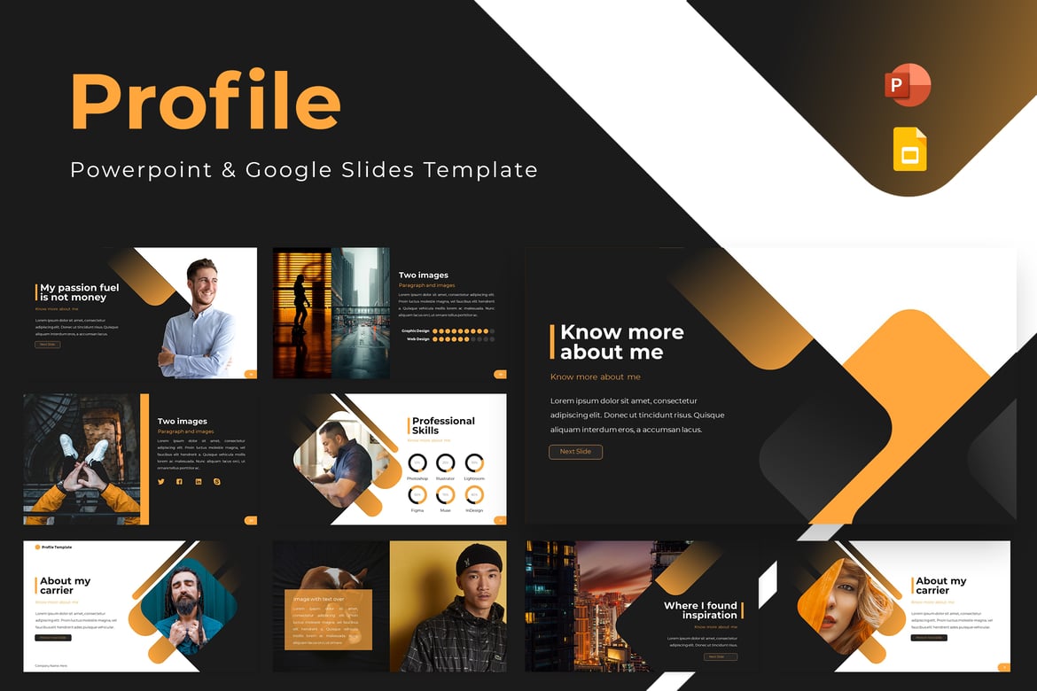 Template Presentasi Profil untuk PowerPoint dan Google Slides yang Menarik