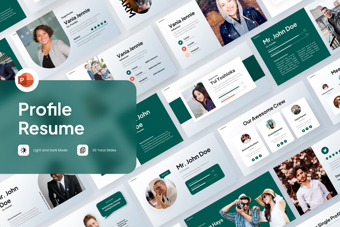 Template PowerPoint Resume Profil yang Menarik dan Profesional