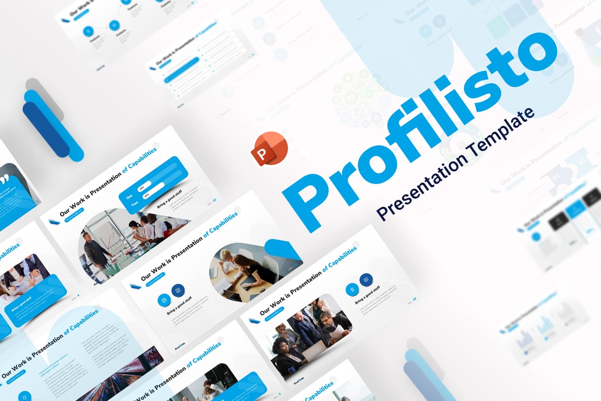 Template PowerPoint Kreatif Profilisto untuk Bisnis yang Sukses