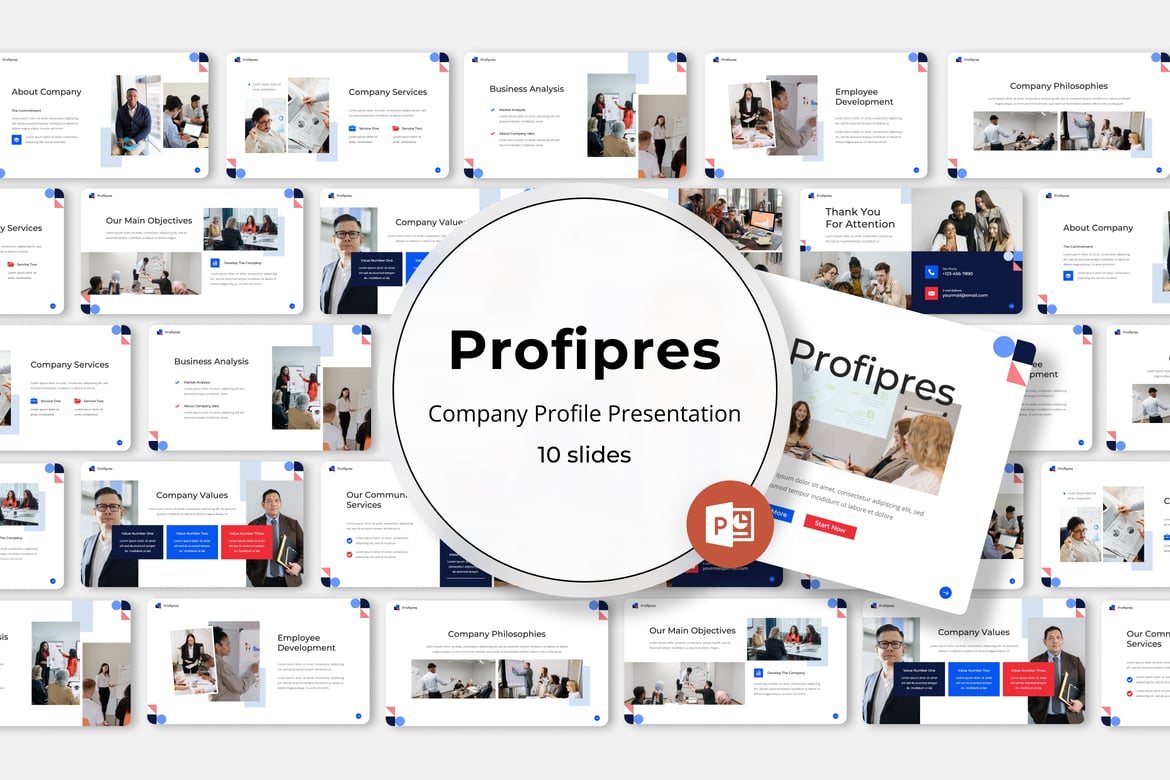 Template Presentasi PowerPoint Profipres yang Menarik