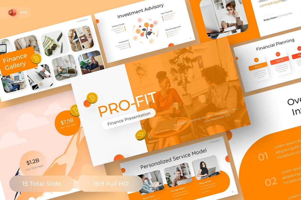 Template PowerPoint Keuangan: Profit yang Menarik dan Profesional