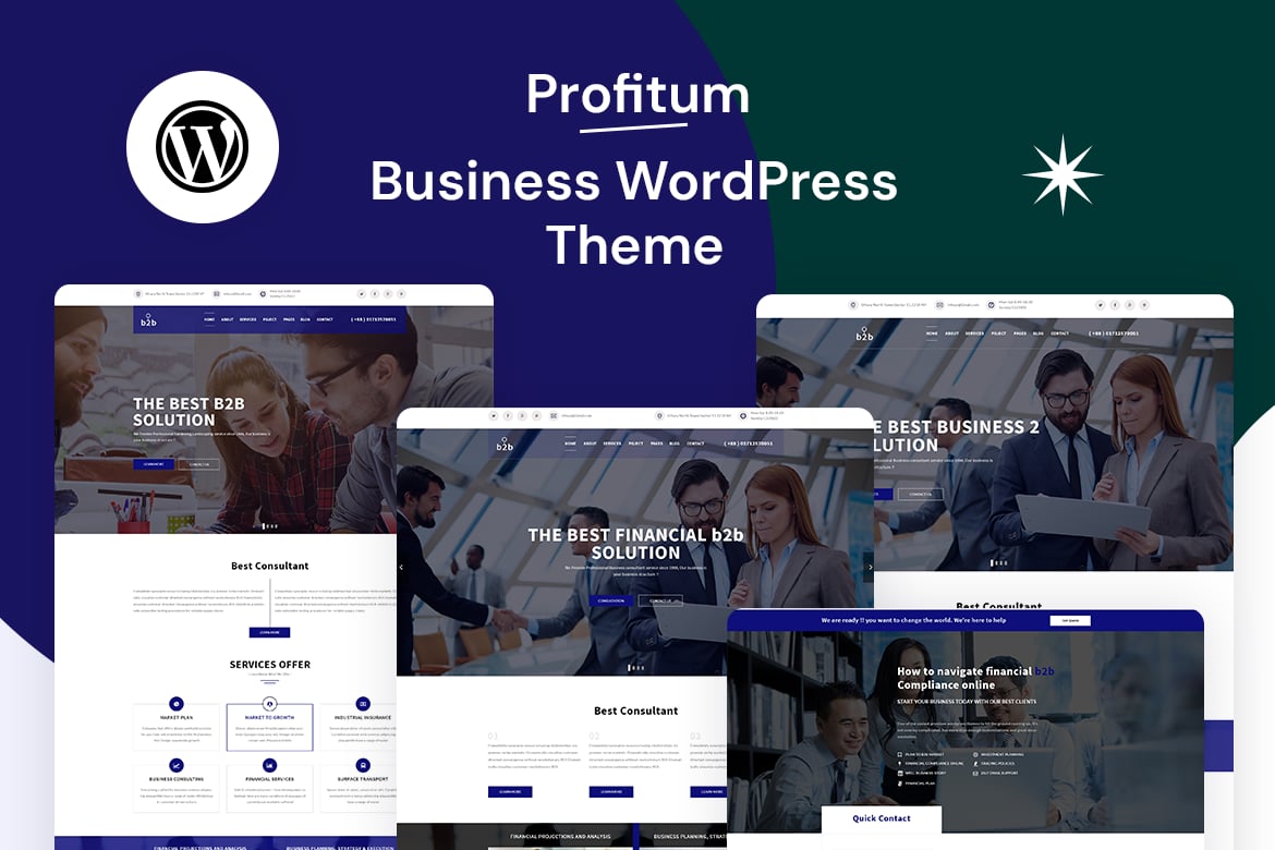 Profitum - Tema WordPress Bisnis yang Menarik dan Responsif