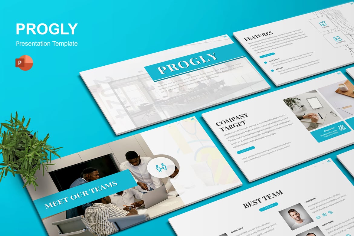 Template PowerPoint Progly - Solusi Presentasi Kreatif Anda
