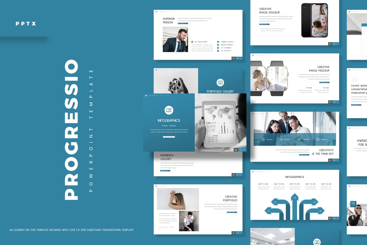 Progressio - Template Presentasi PowerPoint Menarik