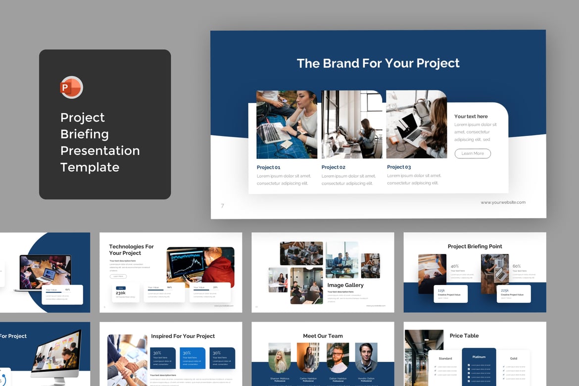 Template Presentasi PowerPoint untuk Briefing Proyek yang Menarik