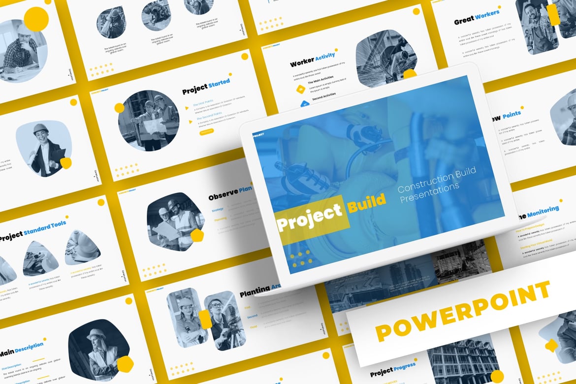 Template Presentasi PowerPoint Project Build - Solusi Kreatif untuk Presentasi Anda