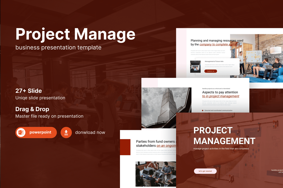 Template Powerpoint Manajemen Proyek yang Menarik dan Profesional