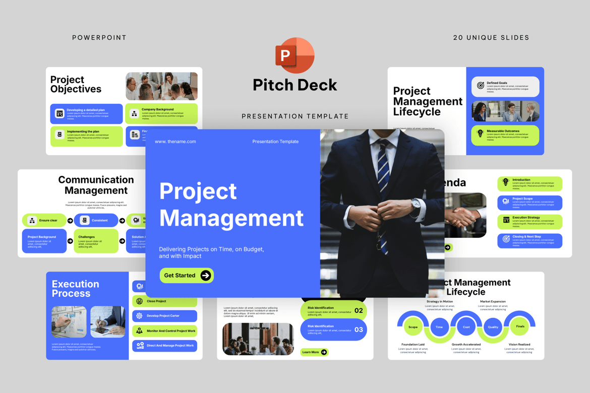 Template Presentasi Powerpoint Manajemen Proyek yang Efektif