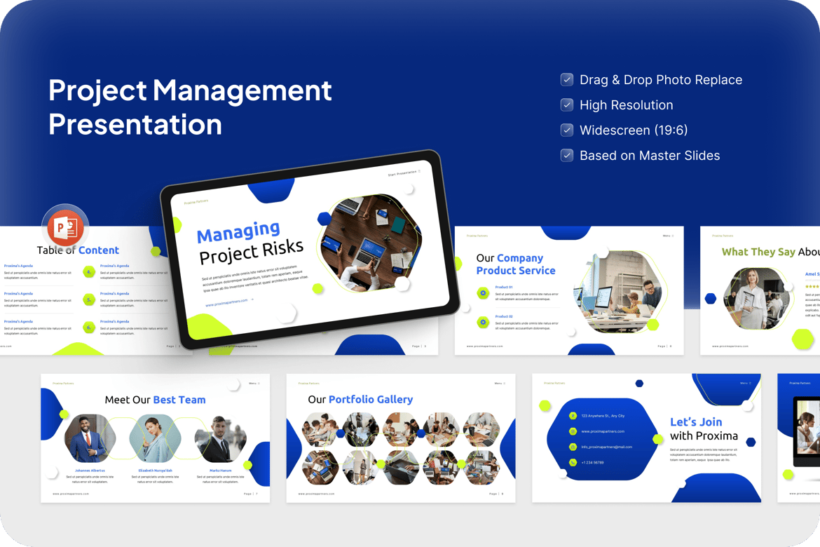 Template Presentasi PowerPoint Manajemen Proyek yang Efektif