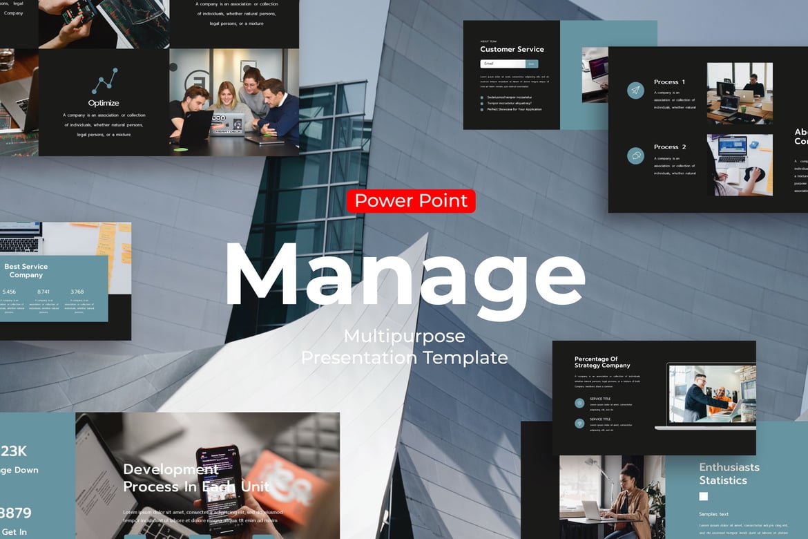 Template PowerPoint Manajemen Proyek yang Modern dan Profesional