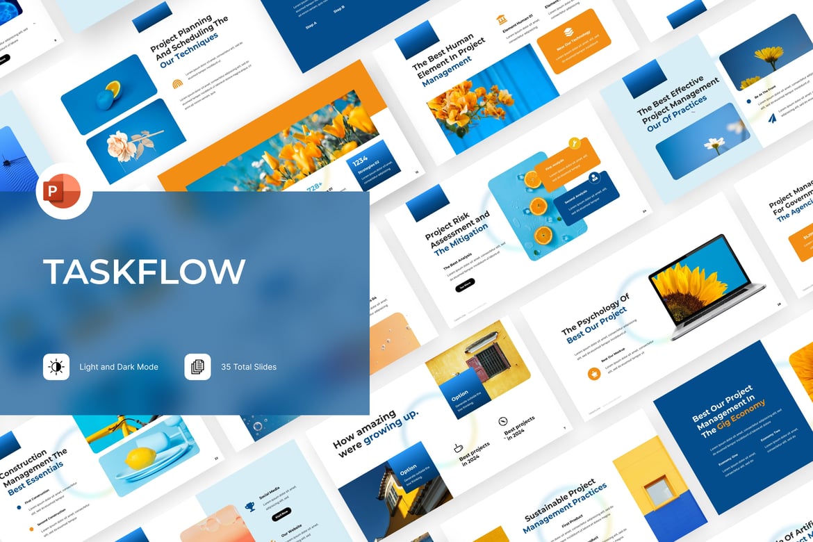 Template PowerPoint Manajemen Proyek yang Menarik dan Profesional