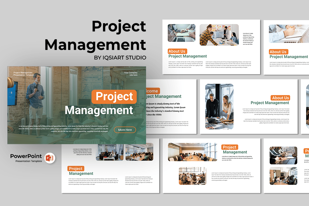Template PowerPoint Manajemen Proyek yang Menarik dan Profesional