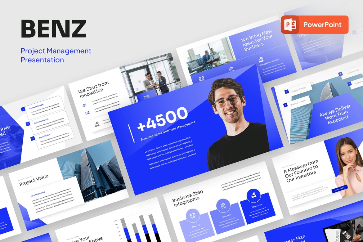 Template PowerPoint Manajemen Proyek yang Modern dan Profesional