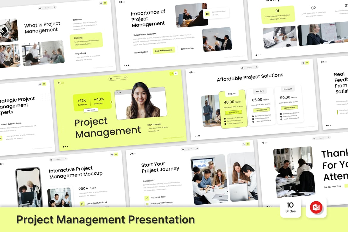 Template Presentasi PowerPoint Manajemen Proyek yang Memukau