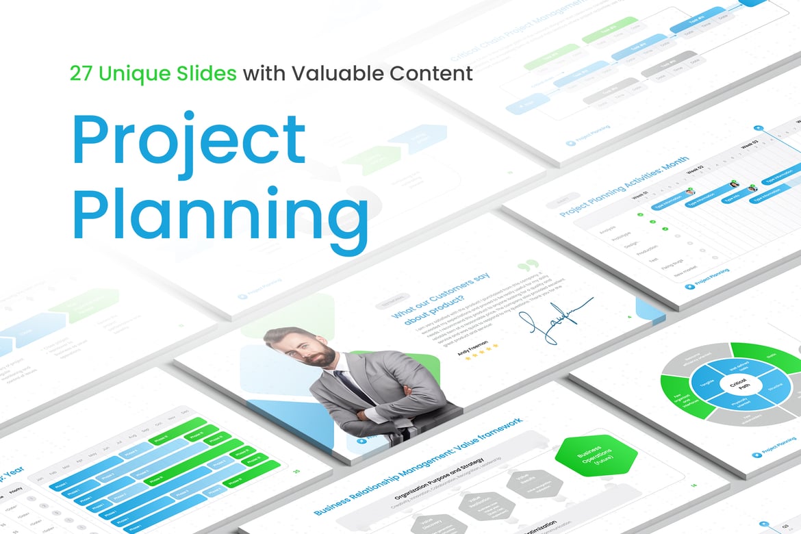 Template PowerPoint Rencana Proyek yang Menarik dan Efektif