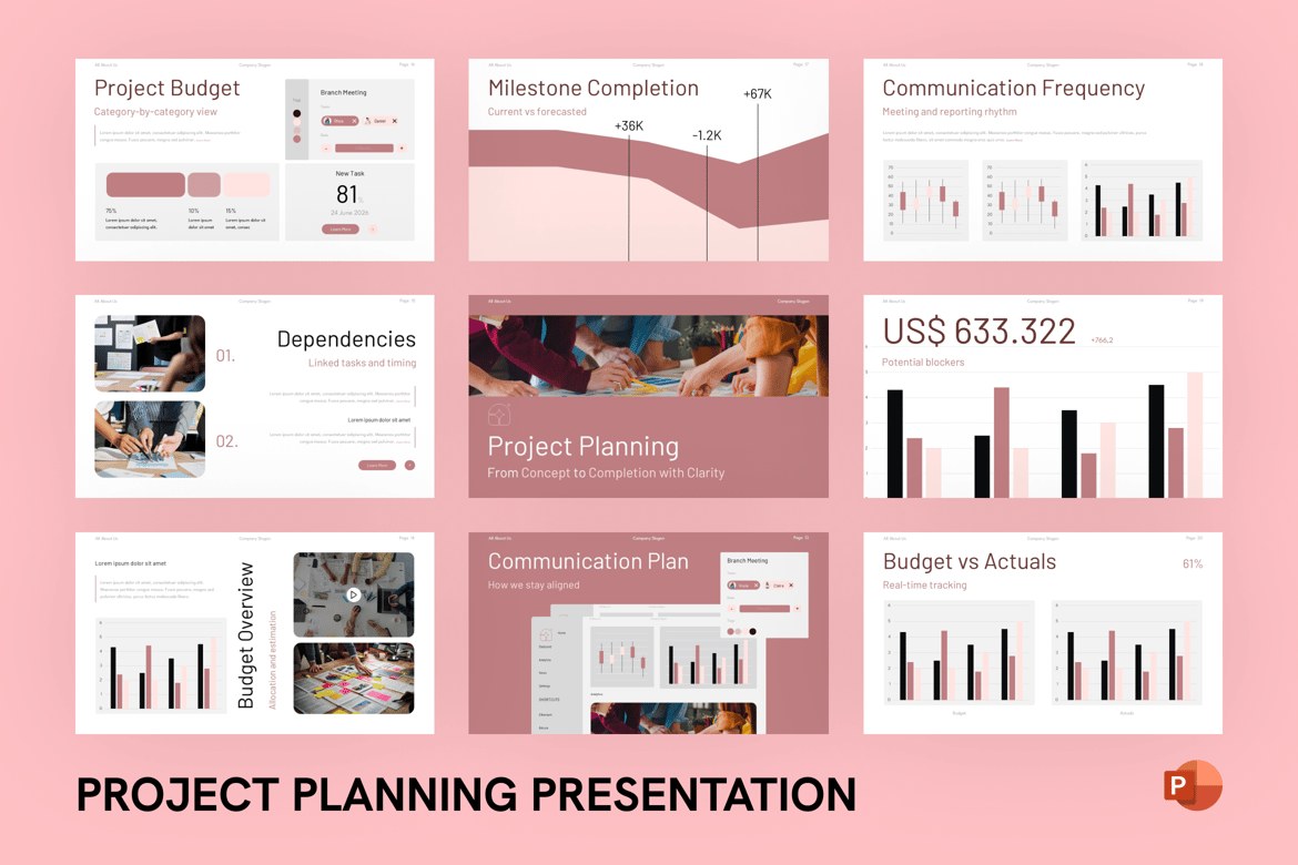 Template PowerPoint Perencanaan Proyek yang Efektif