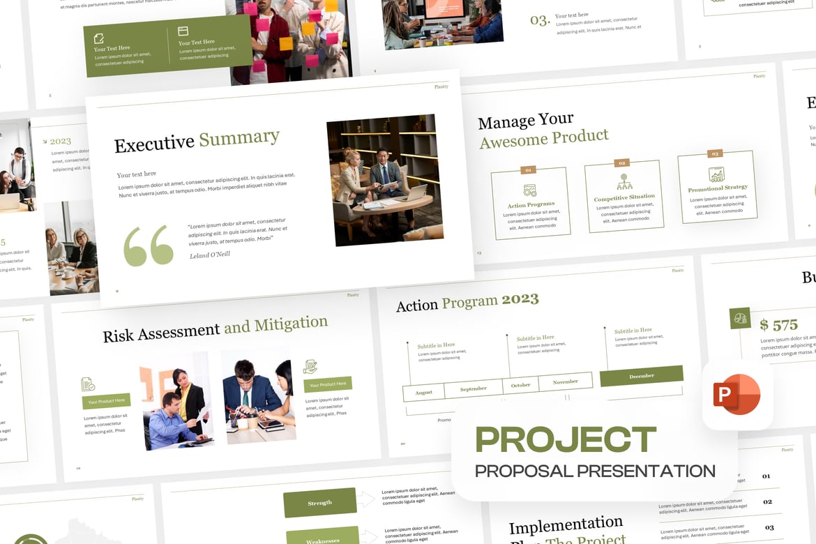 Template Presentasi PowerPoint untuk Proposal Proyek yang Menarik