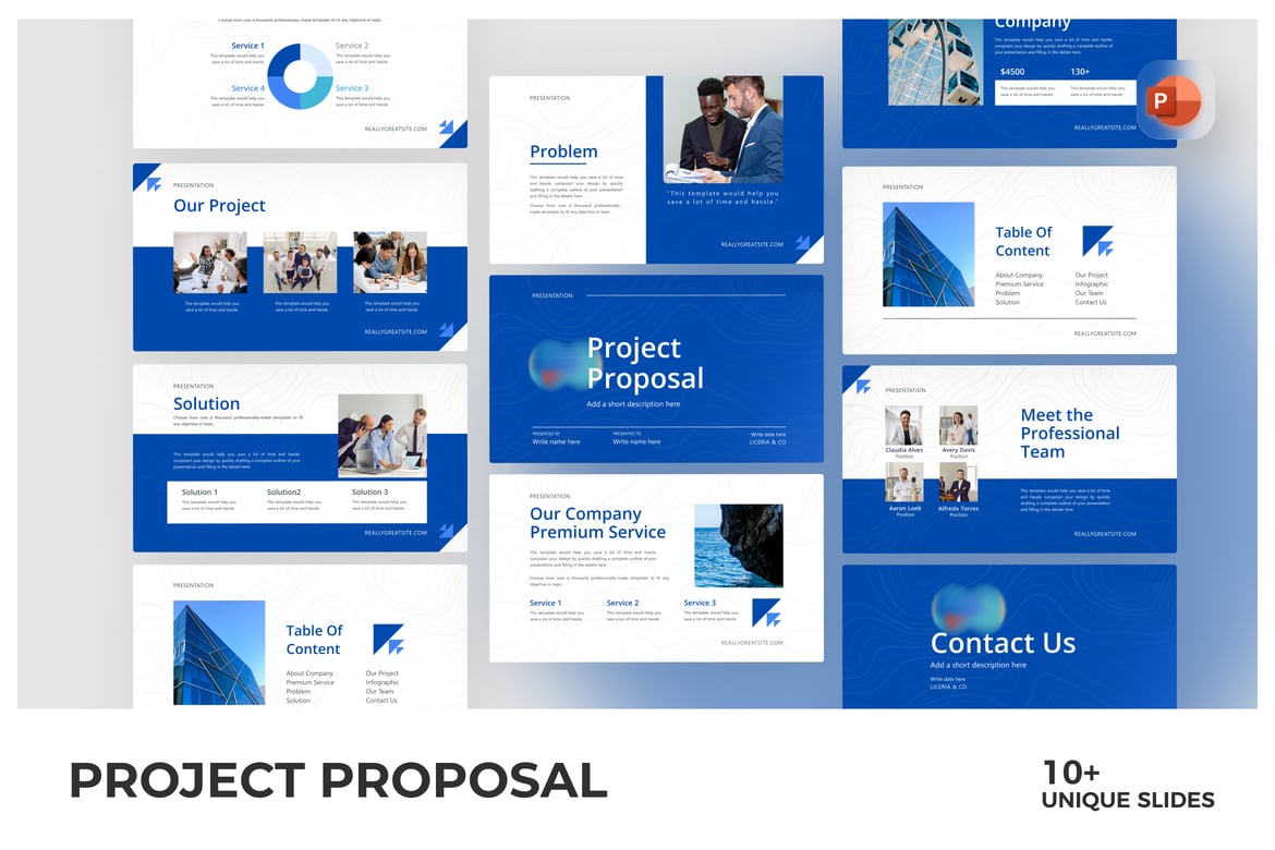 Template Presentasi PowerPoint Canva Profesional untuk Proposal Proyek