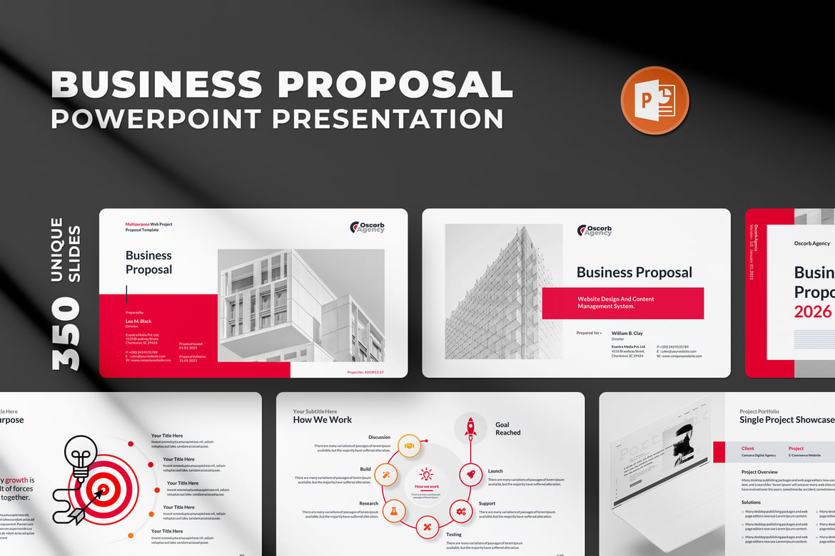Template Presentasi PowerPoint Proposal Proyek yang Modern dan Profesional