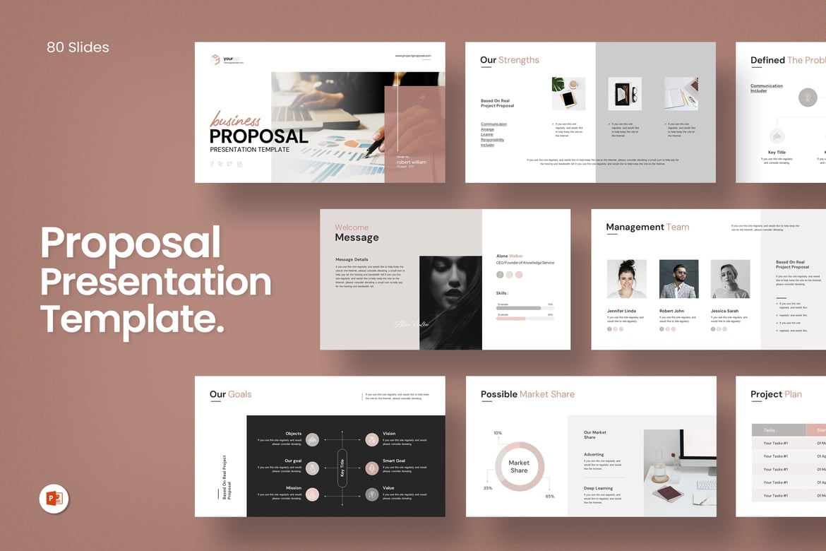 Template Presentasi PowerPoint Proposal Proyek yang Profesional dan Menarik