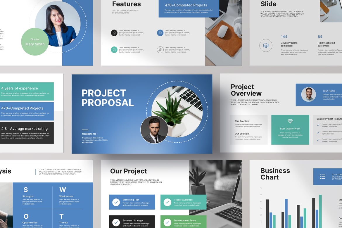 Template Presentasi PowerPoint untuk Proposal Proyek yang Menarik