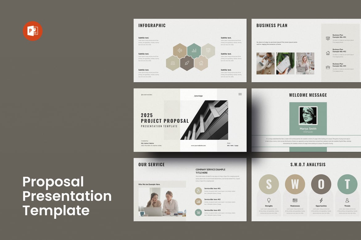 Template Presentasi PowerPoint Proposal Proyek yang Elegan dan Profesional