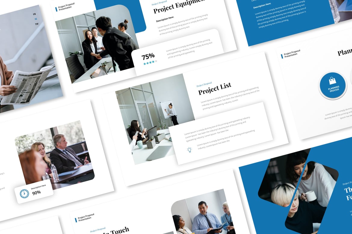 Template Presentasi Powerpoint Proposal Proyek yang Menarik